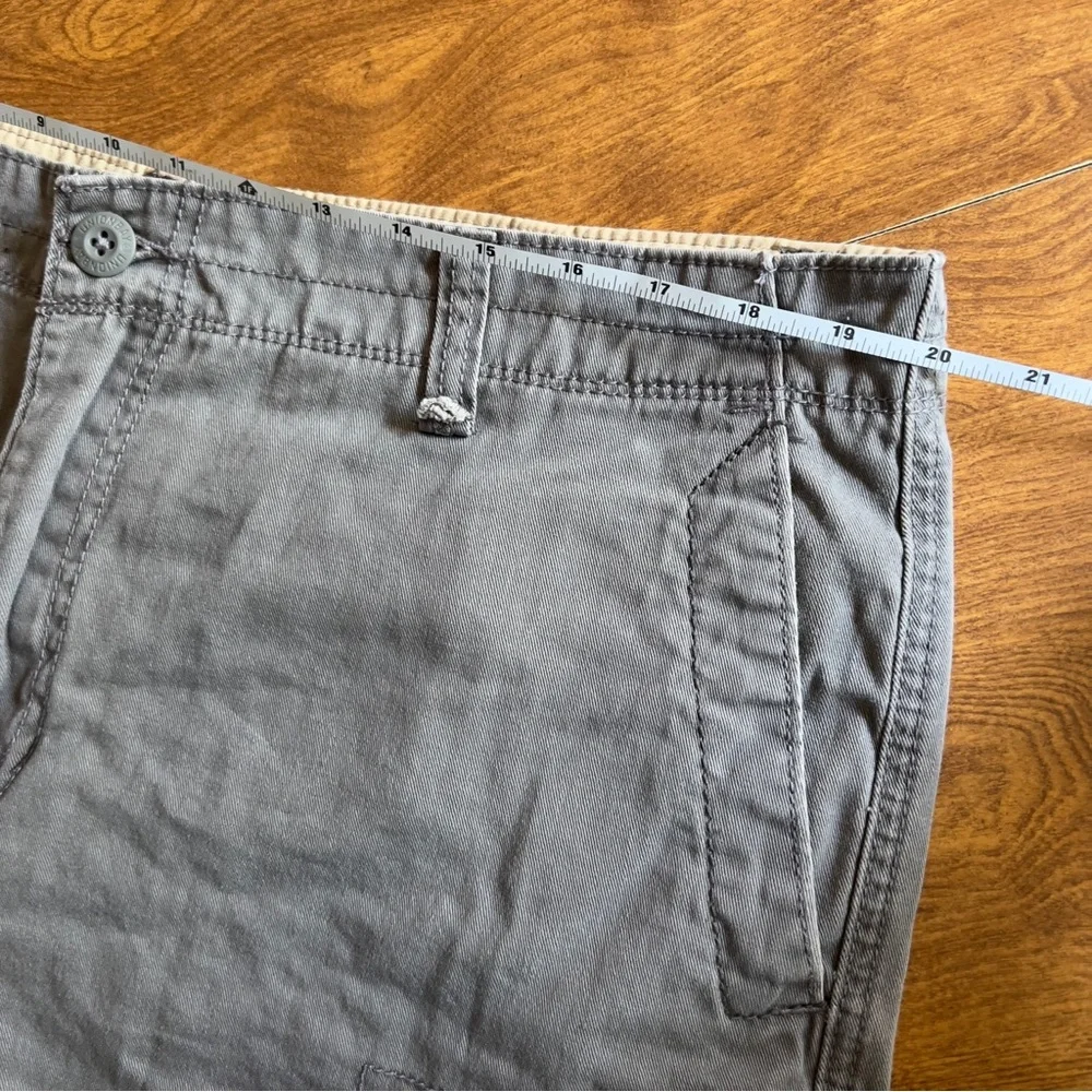 UNIONBAY Mens Gray Canvas 100% Cotton Cargo Utility Shorts Size 38